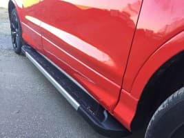 Боковые пороги площадки из алюминия RedLine V1 для Ford Escape 2012-2019 Erkul