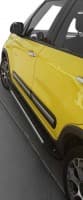 Боковые пороги площадки из алюминия Duru для Fiat 500 2007+
