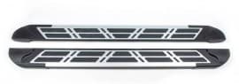 Боковые пороги площадки из алюминия Sunrise для Mitsubishi Pajero 3 Wagon 1999-2006