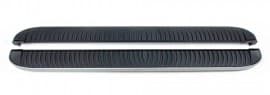 Боковые пороги площадки из алюминия Tayga Grey для Renault Sandero 2012-2020 Erkul