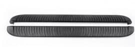 Боковые пороги площадки из алюминия Tayga Black для Toyota Highlander 2013-2020 Erkul