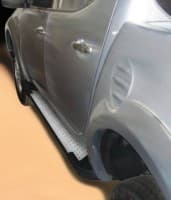 Erkul Боковые пороги площадки из алюминия X5-тип для Mitsubishi Pajero Sport 2008-2015