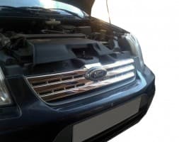 Хром накладка на решетку радиатора для Ford Connect 2010-2013 из нержавейки 1шт Carmos