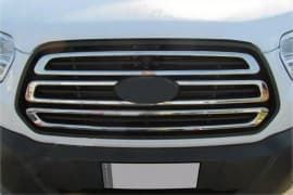 Хром накладки на решетку радиатора для Ford Transit 2014-2018 из нержавейки 3шт Carmos