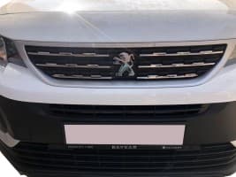 Хром накладки на решетку радиатора для Peugeot Partner 2019+ из нержавейки 6шт Carmos