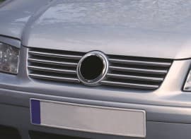 Хром накладки на решетку радиатора для Volkswagen Bora 1998-2004 из нержавейки 8шт