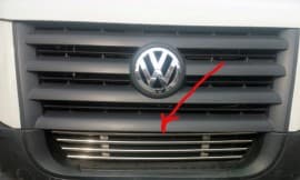 Хром накладка на решетку бампера для Volkswagen Crafter 2006-2017 из нержавейки цельная
