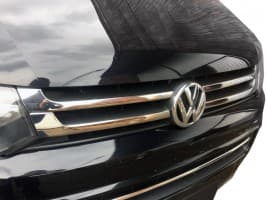 Хром накладки на решетку радиатора для Volkswagen T5 рестайлинг 2010-2015 из нержавейки раздельные 4шт