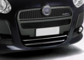 Хром накладки на решетку бампера для Fiat Doblo 3 nuovo 2010-2015 из нержавейки 2шт Omsa