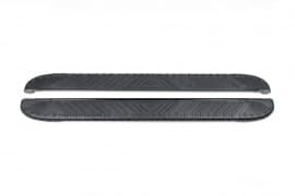 Боковые пороги площадки из алюминия Bosphorus Black для Lifan X60 2011-2015