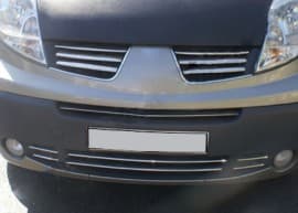 Хром накладки на решетку бампера для Nissan Primastar 2002-2014 из нержавейки 6шт