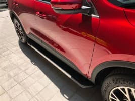 Боковые пороги площадки из алюминия RedLine V1 для Ford Puma 2019+ Erkul