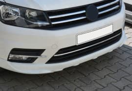 Хром накладки на решетку бампера для Volkswagen Caddy 2015-2020 из нержавейки 3шт Omsa