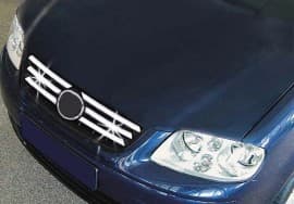 Хром накладки на решетку радиатора для Volkswagen Polo 2001-2003 из нержавейки 6шт Omsa