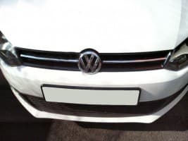 Хром накладки на решетку радиатора для Volkswagen Polo Hb 2009-2013 из нержавейки 2шт