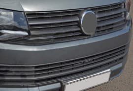 Хром накладки на решетку радиатора для Volkswagen T6 2015-2019 из карбона нижние 2шт
