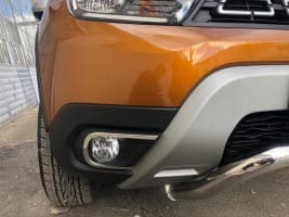 Хром накладки на противотуманки для Renault Duster 2018+ из нержавейки 2шт Carmos