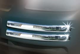 Хром накладки на уголки переднего бампера для Volkswagen Caddy 2004-2010 из нержавейки 4шт Carmos