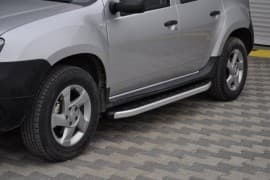 Боковые пороги площадки из алюминия Fullmond для Dacia Duster 2010-2018 Erkul