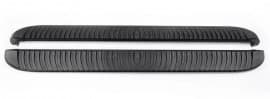 Боковые пороги площадки из алюминия Tayga Black для Fiat 500X 2014+
