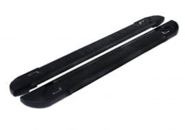 Боковые пороги площадки из алюминия RedLine Black для Nissan Pathfinder R51 2010-2014