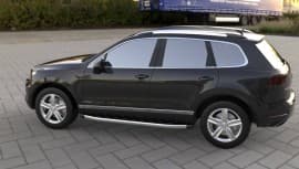 Боковые пороги площадки из алюминия Fullmond для Volkswagen Touareg 2010-2018