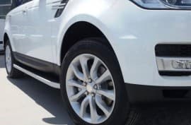Боковые пороги площадки из алюминия Tayga Grey для Land rover Range Rover Sport 2 2013+