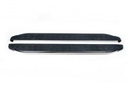 Боковые пороги площадки из алюминия BlackLine для Nissan X-Trail T31 2007-2014 Omsa