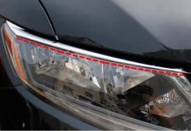Хром накладки на фары для Nissan X-trail T32 2014-2016 из ABS-пластика 2шт