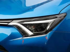 Хром накладки на фары для Toyota Rav 4 2016-2018 из ABS-пластика нижняя окантовка 2шт
