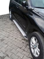 Боковые пороги площадки из алюминия MsLine Omsa для BMW X5 E70 2007-2013