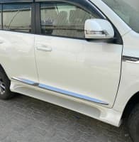 Боковые пороги GX-style (белый цвет) для Toyota Land Cruiser Prado 150 2009-2013 1234 Upgrade