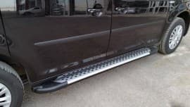Боковые пороги площадки из алюминия Allmond Grey для Volkswagen Caddy 4 2015-2020 Erkul