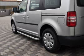 Боковые пороги площадки из алюминия Fullmond для Volkswagen Caddy 3 2004-2010