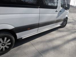 Боковые пороги площадки из алюминия DOT-Line для Mercedes-benz Sprinter W906 2013-2018 Omsa