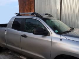 Рейлинги на крышу Shark Хром с поперечинами для Toyota Tundra 2014-2021