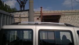Рейлинги на крышу Хром для Fiat Doblo I 2000-2005 (Пластиковые ножки)