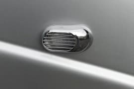 Хром решетка на повторители поворота для Ford Focus II Hatchback 2005-2008 из ABS-пластика Овал 2шт Carmos