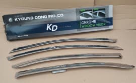 Ветровики с хромом Chrome Door Visor на Hyundai Ioniq 5 2021+ Safe
