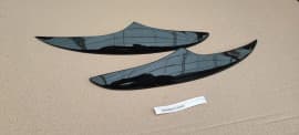 Реснички на фары (2 шт, ABS, Черный глянец) на Daewoo Lanos Седан "Птичка" Fly