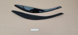 Реснички на фары (2 шт, ABS, Черный глянец) на Skoda OCTAVIA A5 FL 2009-2013