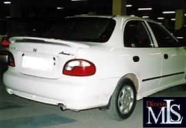Боковые пороги Спорт (под покраску) на Hyundai Accent 2 1999-2005