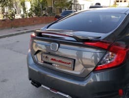Спойлер Исикли (под покраску) на Honda Civic Sedan X 10 2016-2021