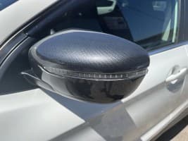 Накладки на зеркала под карбон (2 шт., пласт.) на Nissan Rogue 2018-2020