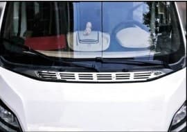 Хром накладка на воздухоотвод капота для Peugeot Boxer 2014+ из нержавейки Carmos