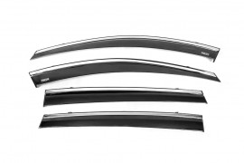 Дефлекторы окон с хром полоской Ветровики Niken для Toyota RAV4 2015-2019 (4шт) NIKEN