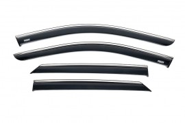 Дефлекторы окон с хром полоской Ветровики Niken для Hyundai Ioniq 2021+ (4шт)