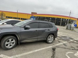 Дефлекторы окон Ветровики с хромом HIC для Toyota Rav 4 2019+ 4 шт