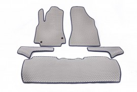 Автомобильные коврики в салон EVA для Peugeot Partner Tepee 2008-2018 (передние, задние и на пороги 5шт) серые
