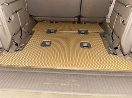 Коврик в багажник EVA для Toyota Land Cruiser 100 1998-2007 (2шт, 7 мест) Бежевый